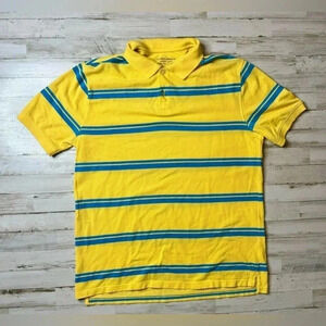 Saddlebred Perfect Polo - Men's  Large  Yellow Blue Stripes Shirt